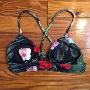 Guess Floral Print Bikini Top